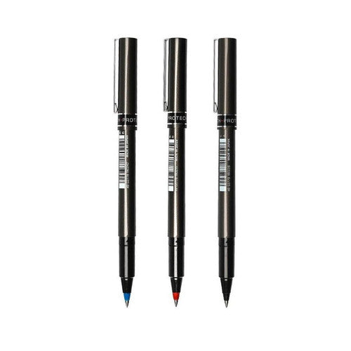 Uni-Ball Deluxe UB-155 Liquid Ink Rollerball Pen 0.5mm Blue Box of 12