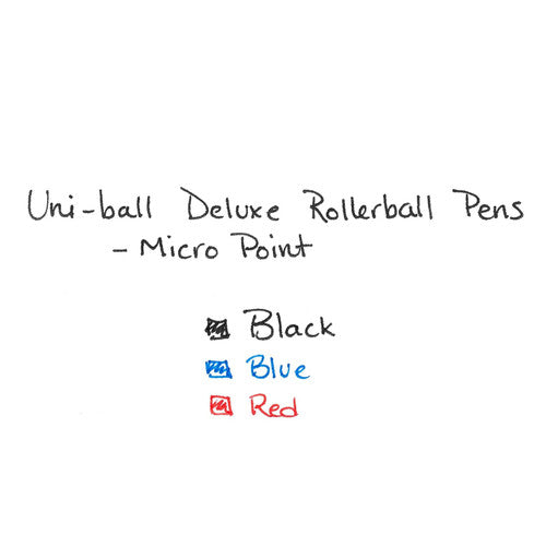 Uni-Ball Deluxe UB-155 Liquid Ink Rollerball Pen 0.5mm Blue Box of 12