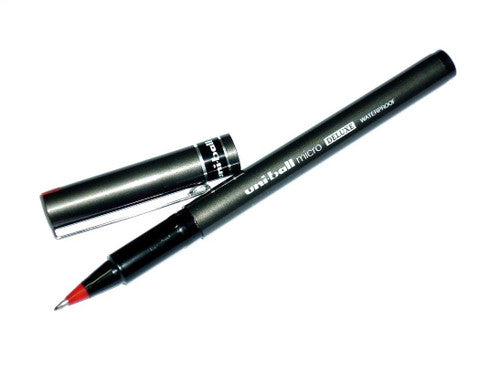 Uni-Ball Deluxe Rollerball Pen 0.5mm Red Box of 12
