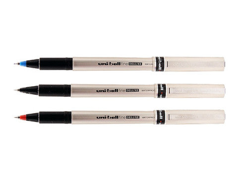Uni-Ball Deluxe UB-177 Liquid Ink Rollerball Pen 0.7mm Black Box of 12