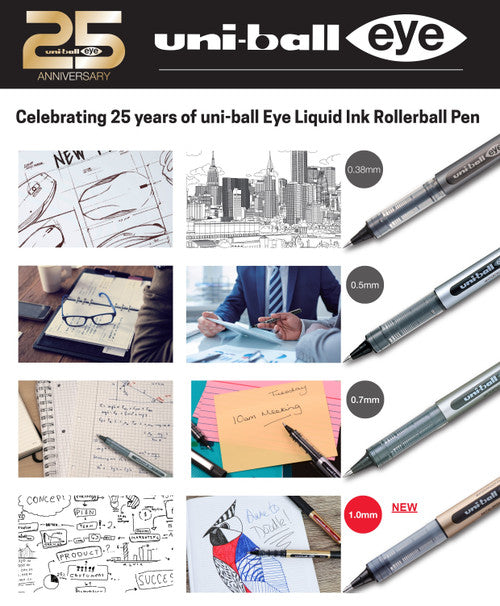 Uni-Ball Eye UB-157 Liquid Ink Rollerball Pen 0.7mm Orange Box of 12