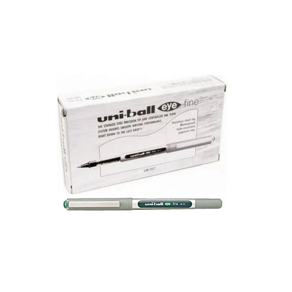 Uni-Ball Eye UB-157 Liquid Ink Rollerball Pen 0.7mm Green Box of 12