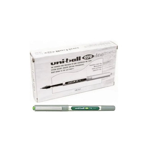 Uni-Ball Eye UB-157 Liquid Ink Rollerball Pen 0.7mm Light Green Box of 12