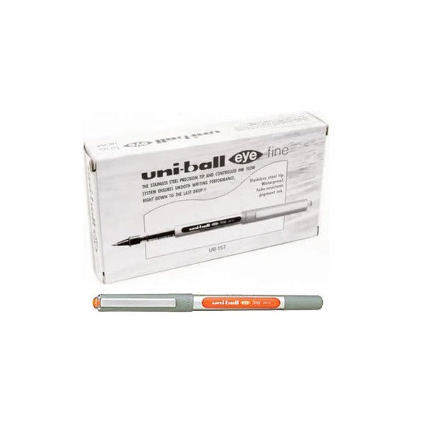 Uni-Ball Eye UB-157 Liquid Ink Rollerball Pen 0.7mm Orange Box of 12