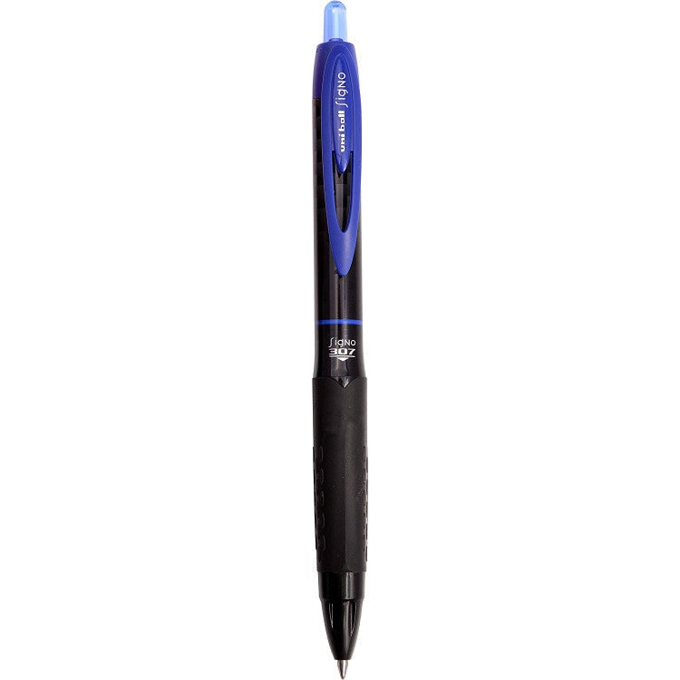 Uni-Ball Signo 307 Gel Ink Rollerball Pen 0.7mm Blue Box of 12