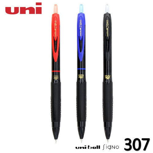 Uni-Ball Signo 307 UMN-307M Gel Ink Rollerball Pen 0.5mm Black Box of 12