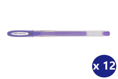 Uni Signo Angelic Colours Gel Ink Pen 0.7mm Violet Box of 12
