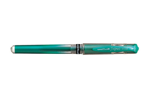 Uni-Ball Signo Broad UM-153M Gel Ink Pen 1.0mm Metallic Green Box of 12