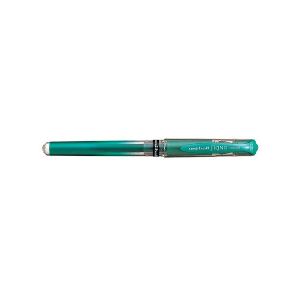 Uni-Ball Signo Broad UM-153M Gel Ink Pen 1.0mm Metallic Green Box of 12