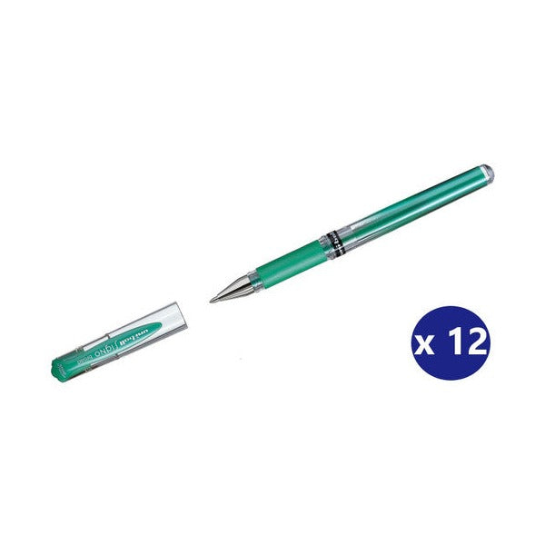 Uni-Ball Signo Broad UM-153M Gel Ink Pen 1.0mm Metallic Green Box of 12