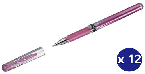 Uni-Ball Signo Broad UM-153M Gel Ink Pen 1.0mm Metallic Pink Box of 12