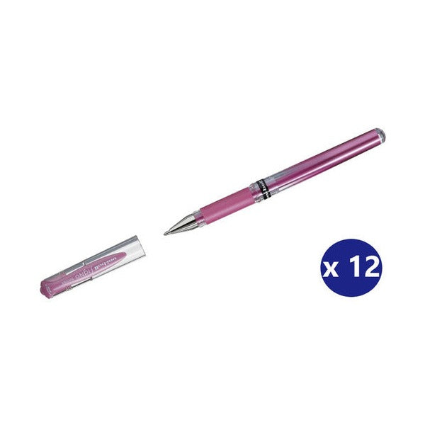 Uni-Ball Signo Broad UM-153M Gel Ink Pen 1.0mm Metallic Pink Box of 12