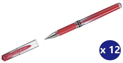 Uni-Ball Signo Broad Gel Ink Pen 1.0mm Metallic Red Box of 12
