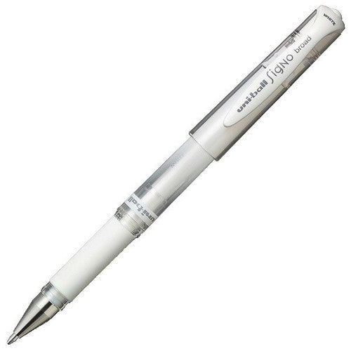 Uni-Ball Signo Broad UM-153 Gel Ink Rollerball Pen 1.0mm White Box of 12