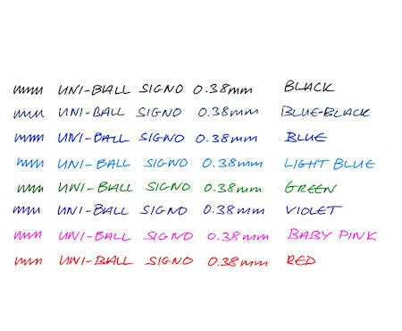 Uni Signo RT1 Gel Ink Pen Ultra Fine 0.38mm Blue Black Box of 10
