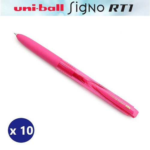 Uni-Ball Signo RT1 UMN155-05 Gel Ink Rollerball Pen 0.5mm Baby Pink Box of 10