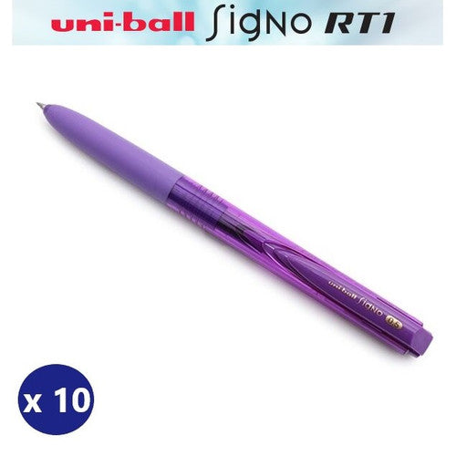 Uni-Ball Signo RT1 Gel Ink Pen 0.5mm Violet Box of 10