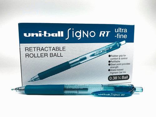 Uni-Ball Signo RT UMN-138 Retractable Gel Ink Rollerball Pen 0.38mm Blue/Black Box of 12