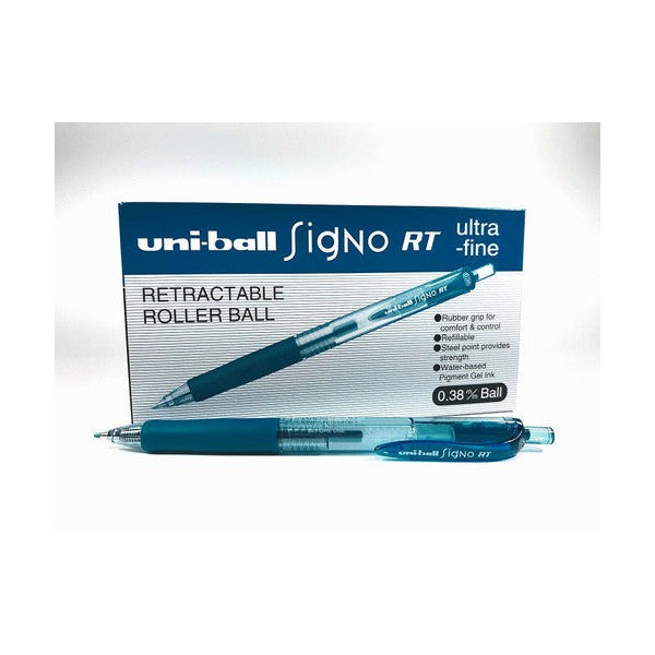 Uni-Ball Signo RT UMN-138 Retractable Gel Ink Rollerball Pen 0.38mm Blue/Black Box of 12