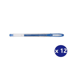 Uni-Ball Signo Sparkling Gel Ink Pen 1.0mm Blue Box of 12