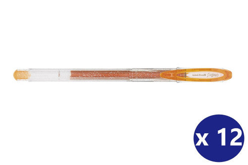 Uni-Ball Signo Sparkling UM-120SP Gel Ink Pen 1.0mm Orange Box of 12