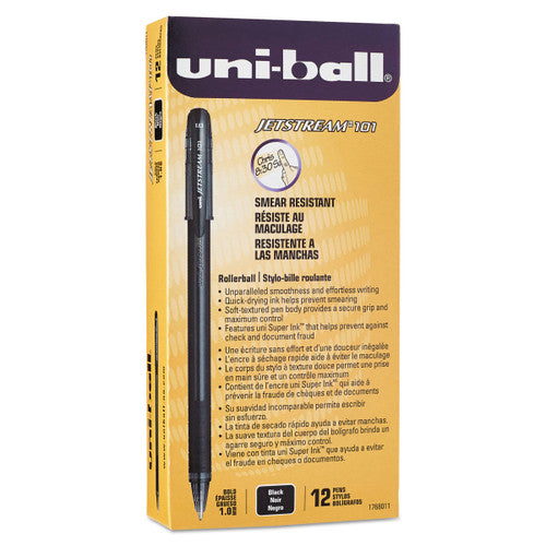 Uni-Ball Jetstream 101 Rollerball Pen 1.0mm Black Box of 12