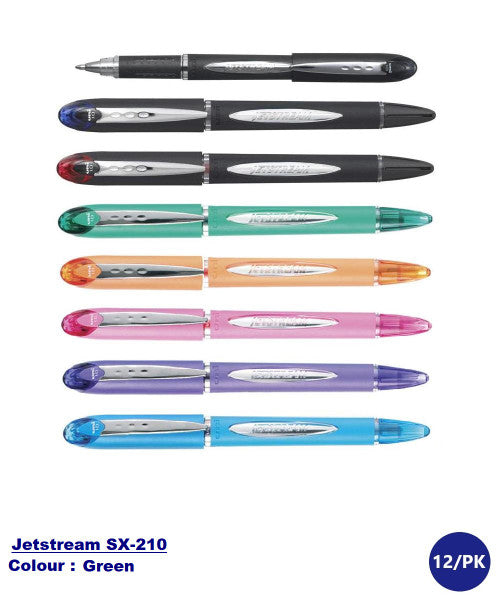 Uni-Ball SX-210 Jetstream Rollerball Pen 1.0mm Green Box of 12