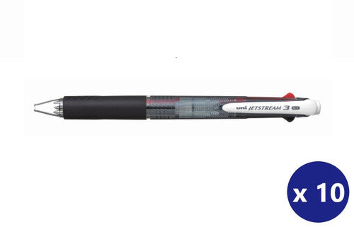 Uni-Ball Jetstream 3 Rollerball 0.7mm Black Barrel Box of 10