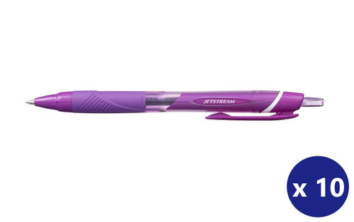 Uni Jetstream Colour Rollerball Pen 0.7mm Purple Box of 10