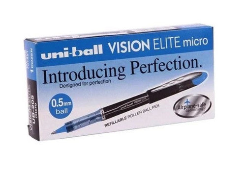 Uni Vision Elite Rollerball Pen 0.5mm Blue Box of 12