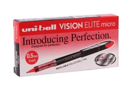 Uni-Ball Vision Elite Rollerball Pen 0.5mm Red Box of 12