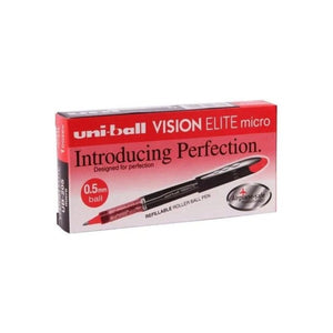 Uni-Ball Vision Elite Rollerball Pen 0.5mm Red Box of 12