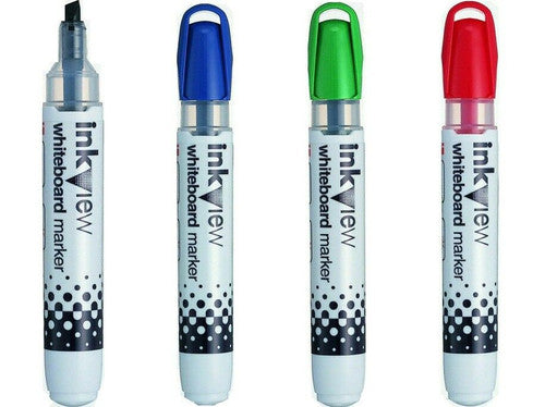 Uni Inkview Whiteboard Marker Bullet Tip 1.8mm Assorted Box of 12