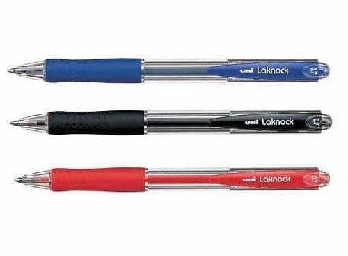 Uni Laknock Ballpoint Pen 0.7mm Black Box of 12