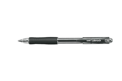 Uni Laknock Ballpoint Pen 0.7mm Black Box of 12