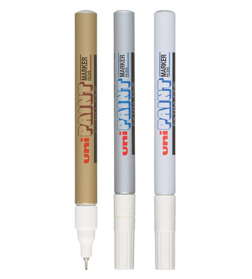Uni Paint Marker Ultra Fine 0.8mm White Box of 12