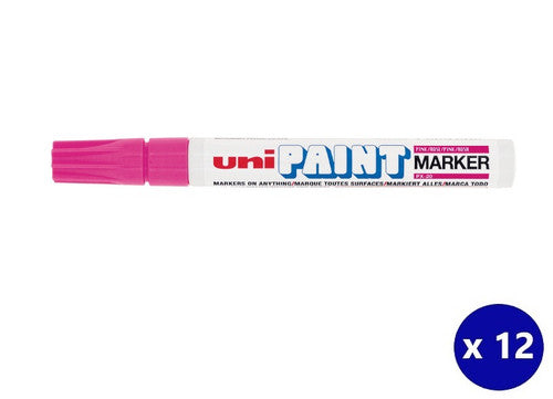Uni Paint PX-20 Permanent Marker 2.8mm Bullet Tip Pink Box of 12