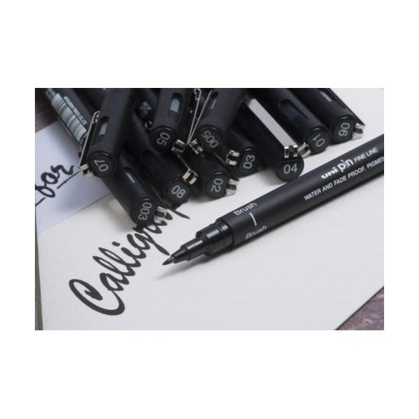 Uni Pin Fineliner 0.2mm Drawing Pen Black Box of 12