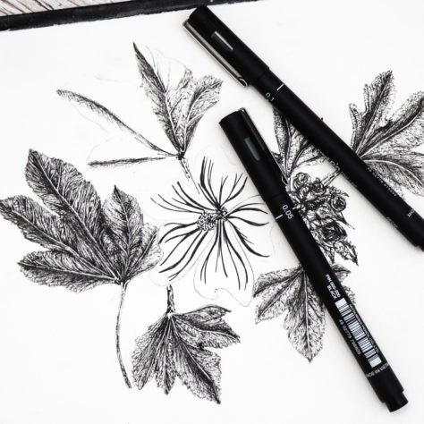 Uni Pin Fineliner 0.4mm Drawing Pen Black Box of 12