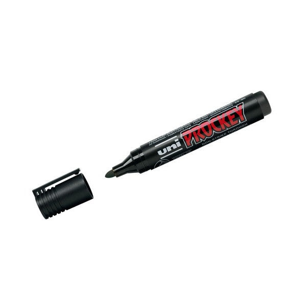 Uni Prockey Permanent Marker Bullet Tip 1.8mm Black Box of 12