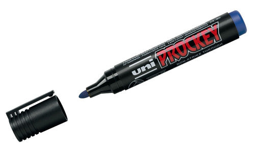 Uni Prockey Marker Bullet Tip 1.8mm Blue Box of 12