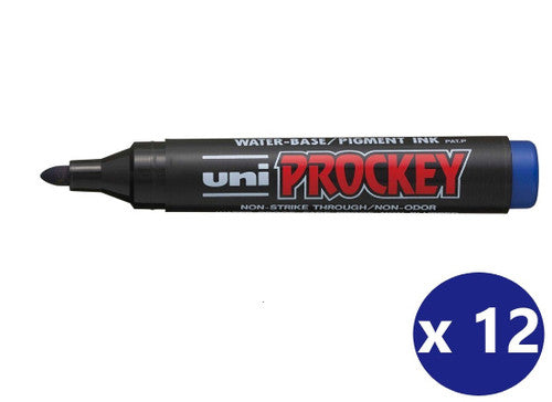 Uni Prockey Marker Bullet Tip 1.8mm Blue Box of 12