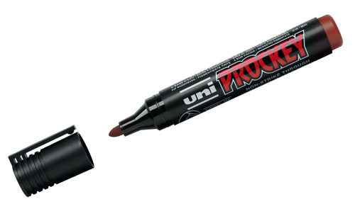 Uni Prockey Marker Bullet Tip 1.8mm Red Box of 12