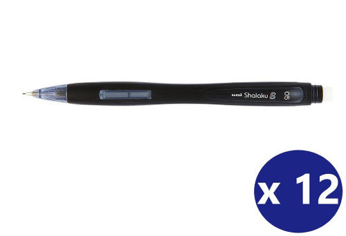 Uni Shalaku ‘S’ M5-228 Mechanical Pencil 0.5mm Black Barrel Box of 12
