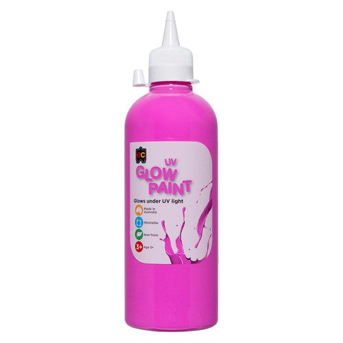 Educational Colours UV Glow Paint 500ml Magenta