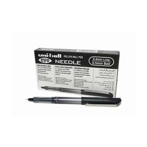 Uni-Ball Eye Needle Rollerball Pen 0.5mm Black Box of 12 - image 1