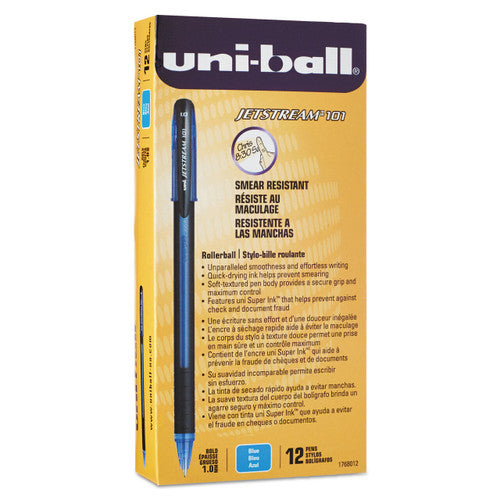 Uni-Ball SX-101 Jetstream Rollerball Pen 1.0mm Blue Box of 12 - image 1