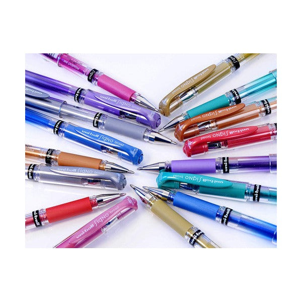 Uni-Ball Signo Broad UM-153M Gel Ink Rollerball Pen 1.0mm Metallic Blue Box of 12 - image 3