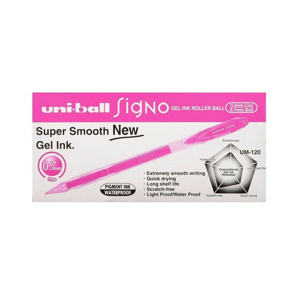 Uni-Ball Signo Gel Ink Pen 0.7mm Pink Box of 12 - image 1