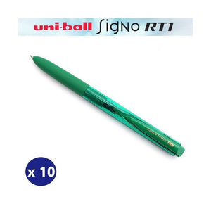 Uni-Ball Signo RT1 Gel Ink Rollerball Pen 0.5mm Green Box of 10 - image 1